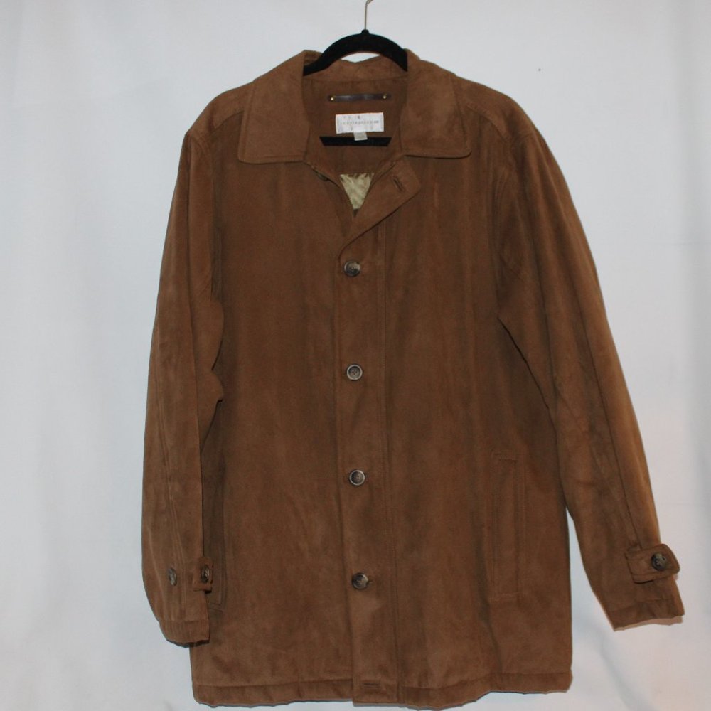 Cutter & Buck Men’s M Brown Suede feel Jacket Coat